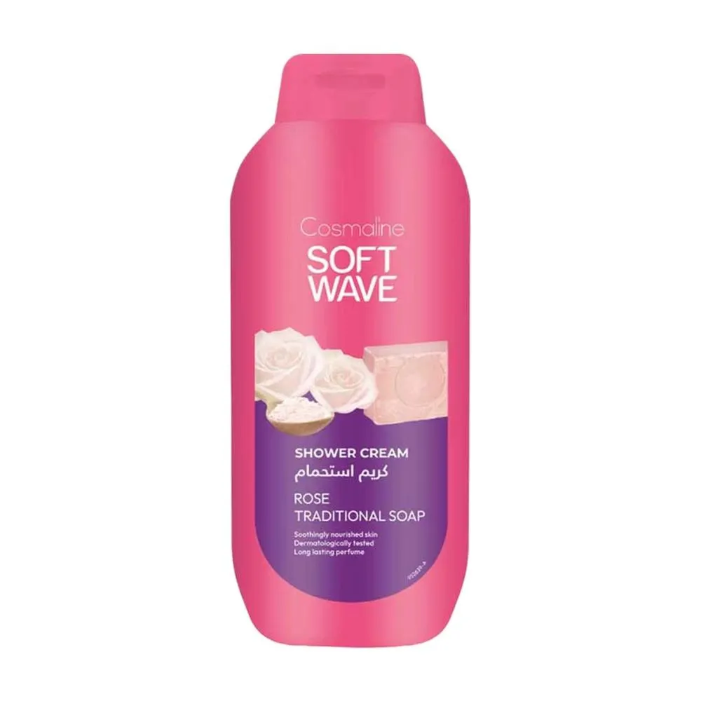 Cosmaline Soft Wave Shower Cream Rose Traditional Soap - 650ml