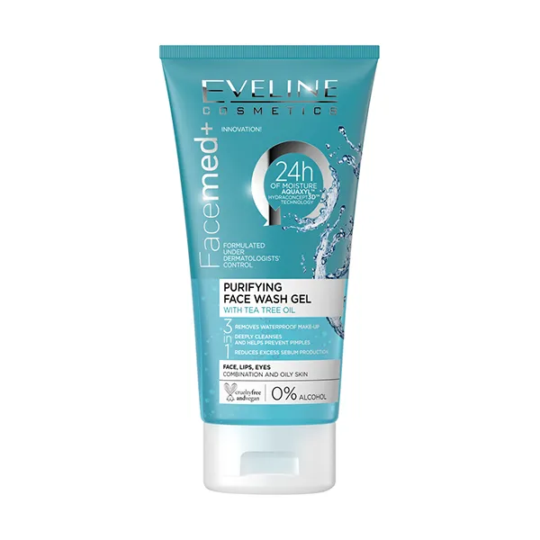 Eveline Facemed+ Purifying Tea Tree Oil Face Wash Gel